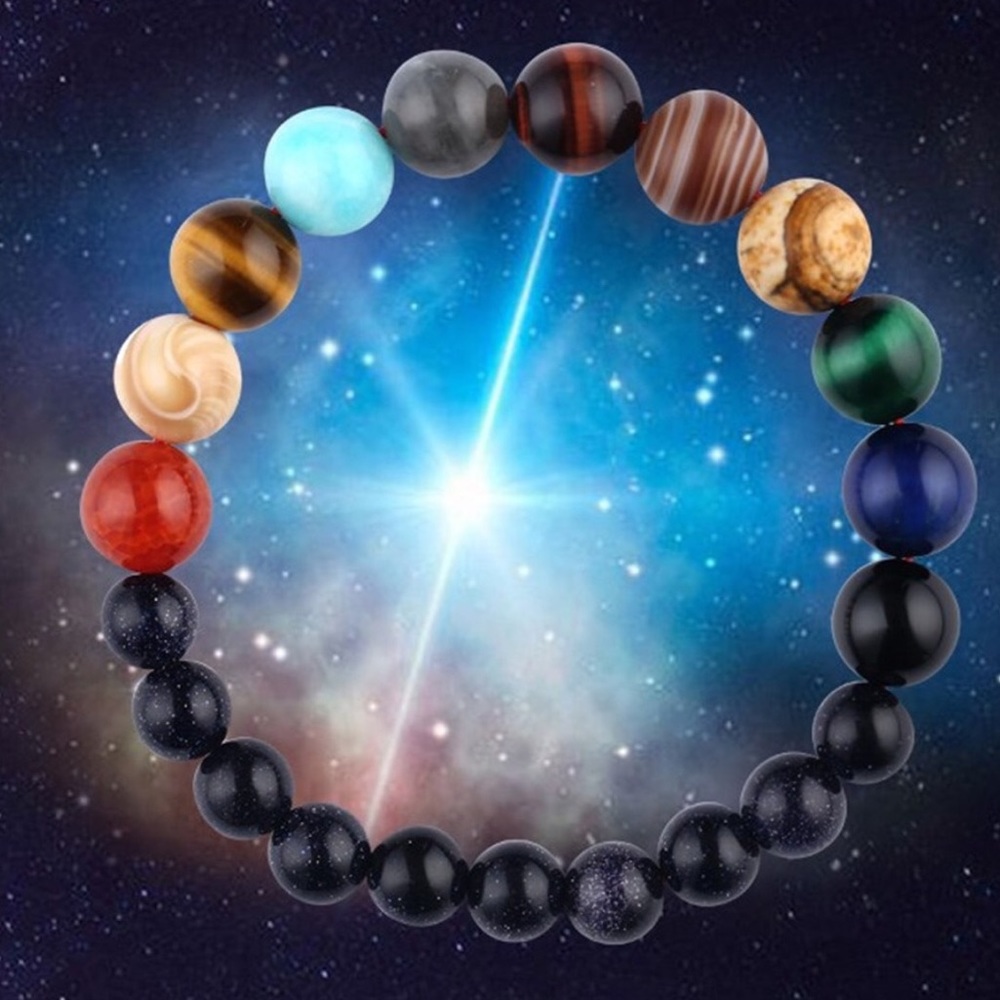 Planetary gemstone bracelet